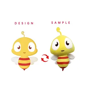 Aangepaste Hoge Kwaliteit Pluche Bijenpop Cartoon Knuffels Ontwerpen Uw Eigen Pluche Speelgoed