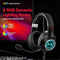 Casque de jeu HECATE G2 7.1 Surround Sound avec suppression du bruit ENC, RGB, USB, microphone pour PC PS4