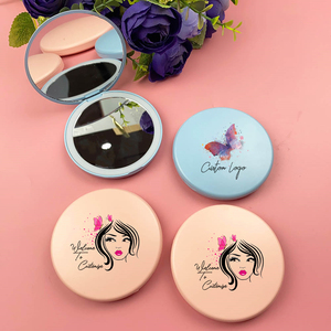 Du Lịch Nhỏ Vòng Có Thể Sạc Lại 2X Magnifying Cầm Tay LED Mỹ Phẩm Gương Trang Điểm Túi Gương Với LED Ánh Sáng - Product Image 1