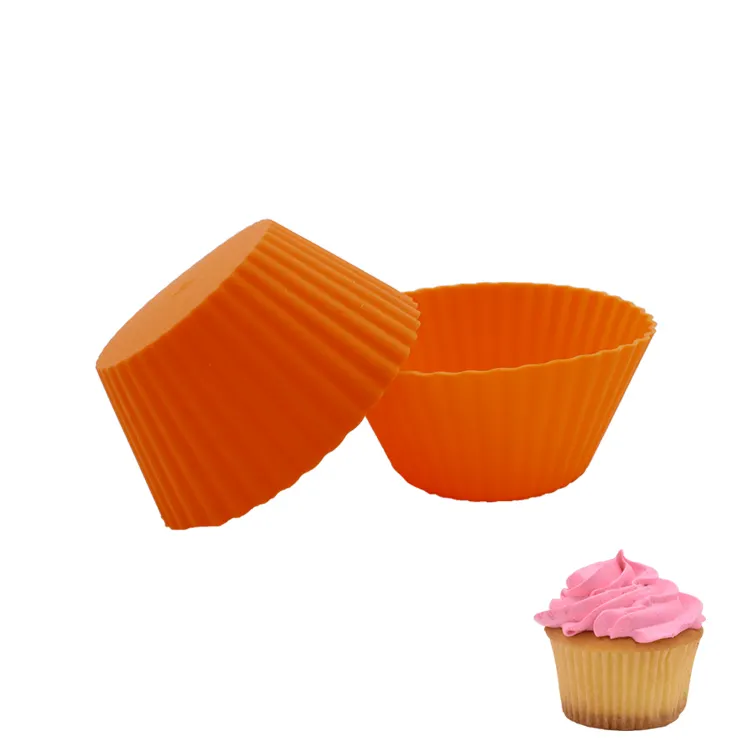Paquet de 24 Moules de Cuisson Réutilisables en Silicone Anti-adhésif Coloré Guowall Moules à Cupcakes et Muffins