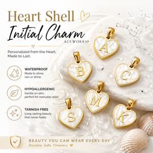 Colgante con Inicial en Forma de Corazón |   Colgante de Letra Inicial Personalizado de Acero Inoxidable de 16 mm con Baño de Oro PVD de 18K para Fabricación de Joyería DIY - Product Image 1