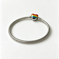 Bracelet à breloques chaîne serpent avec fermoir cœur, élégant et ajustable, bijou de mode, cadeau pour femmes et jeunes filles