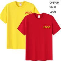 Op maat gemaakte katoenen T-shirts voor heren en dames, overalls met korte mouwen en ronde hals, uniformen, doe-het-zelf-shirts voor bedrijfscultuur