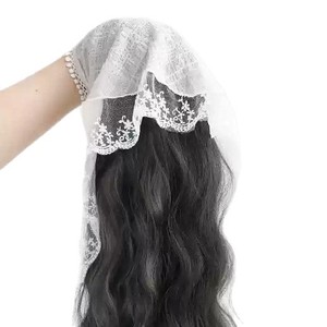 วิกผมลอนยาวแบบลูกไม้ลายระลอกน้ำ วิกผมลอนเล็กเต็มศีรษะสำหรับผู้หญิงทุกรูปหน้า - Product Image 1