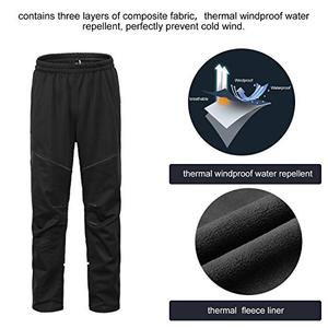 Caliente de lana térmica transpirable ciclismo pantalones ropa deportiva pantalones de los hombres - Product Image 3