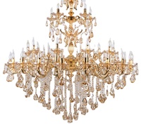 Decorativo CrystalHanging flor colgante lámpara Hotel lámpara de la vela de la luz de lámpara Europea candelabro de cristal