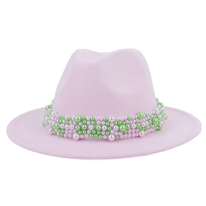 2023 AKA sombreros Fedora de fieltro <span class=keywords><strong>rosa</strong></span> y verde para mujer sombreros de Panamá de lana hechos por el <span class=keywords><strong>hombre</strong></span> en Stock - Product Image 2