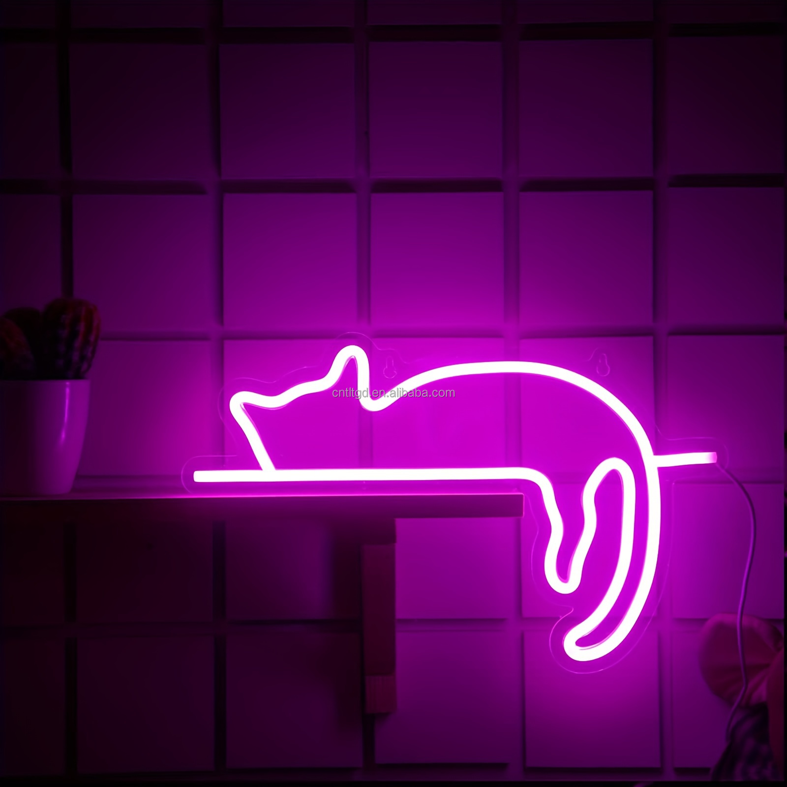 LED USB cat Neon Light Sign for Home Pet Shop Wall Decoration · image 2