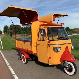 Promotion Piaggio Ice Cream Tricycle Electric Coffee Bar Food Cart Mobile Electric Tuk Tuk Food Truck For Sale In USA