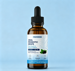 Probiotique Oral Contenant Baies d'Agripaume et Feuilles de Molène – Compléments Alimentaires en Gouttes Orales pour une Haleine Fraîche et le Bien-être Respiratoire - Product Image 1