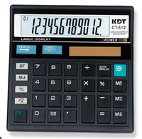 Calculatrice à 12 chiffres double puissance, fonction vérification et correction du clavier, convertisseur de monnaie, 99 marches