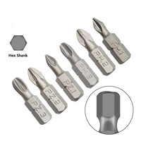 Embouts de tournevis courts de qualité industrielle LXDTE 25 mm PH2 T20, embouts magnétiques antidérapants en acier HRC 58-62 pour l'assemblage de meubles et le bricolage