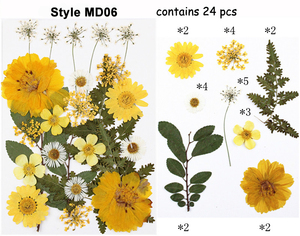 ดอกไม้แห้งอัดเม็ดหลากสีสันสำหรับงานสมุดภาพ การทำการ์ด และงานฝีมือ ตกแต่งเคสมือถือ กรอบรูป - Product Image 6