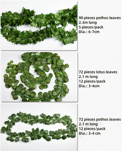 12 Brins Artificielle Feuille <span class=keywords><strong>De</strong></span> Lierre Plantes Vigne Suspendus Guirlande Faux Fleur Feuillage Feuilles <span class=keywords><strong>De</strong></span> Raisin <span class=keywords><strong>Verdure</strong></span> Chaîne Mur Plafond Décor - Product Image 6