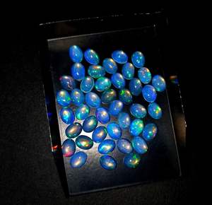 10 CT naturel éthiopien opale ovale Cabochon lot de pierres précieuses en vrac avec certificat IGI 13 pièces - Product Image 3