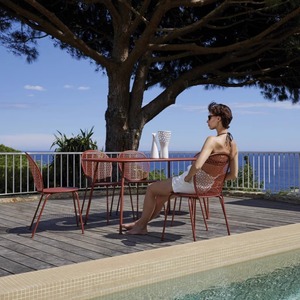 French Style Outdoor <b>Table</b> and Chair Set Beach Leisure Sun protection Courtyard Waterproof Creative Simple <b>Garden</b> Camping Chairs - Product Image 2