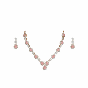 Traditional Ethnic Alloy <b>Silver</b> Plated High Quality <b>Choker</b> Set Coral Flower Design Earrings Necklace Women's Engagement Party - Product Image 2