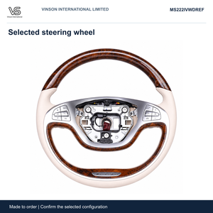 Volant en bois pour Mercedes-Benz Classe S, configuration sélectionnée avec centre ouvert MS222IVWDREF - Product Image 1