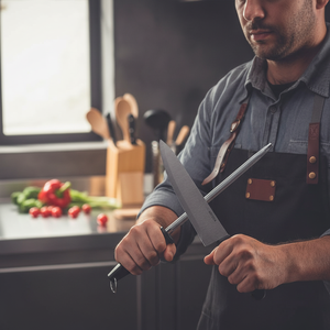 Afilador de cuchillos para el hogar de 30cm, diseño de 3 etapas, piedra de afilar de diamante de acero, accesorios de cocina para afilado, piedra de afilar de esmeril - Product Image 3