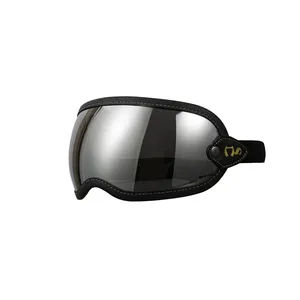 Kunden spezifische Linse Cool Ride Motorrad Helm Brille Voll gesichts helme Silber Spiegel