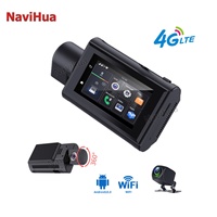 Caméra embarquée Navihua avec écran tactile de 3 pouces, DVR 1080P, caméra avant et arrière, système Android, ADAS, rotation à 360°, navigation GPS 4G