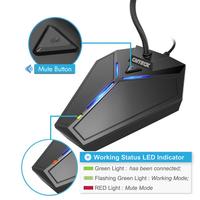 CMTECK G006 USB Desktop Kondensator-Rundum-Mikrofon für PC-Spiele, Mikrofon für PC mit LED, Computer-Mikrofon für Aufnahmen