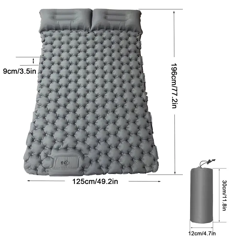 सबसे अच्छी कीमत के साथ अतिरिक्त मोटाई 3.9 इंच inflatable नींद की चटाई तकिया में बनाया-पंप