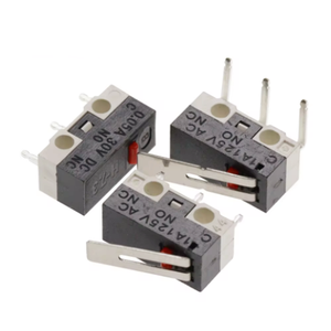 Mikro sınır anahtarı anlık basmalı düğme anahtarı 1A 125V AC fare anahtarı 3Pins uzun kolu rulo kolu kol 1212x6x6mm - Product Image 3