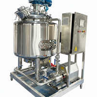 Homogeneizador Automático de Acero Inoxidable 304/316, Mezclador de Doble Camisa de 1000L, Bomba Agitadora, Control PLC, Alta Precisión, Químico