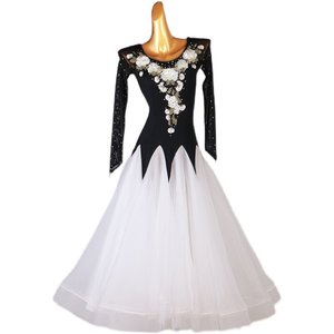 Nuovo Abito Moderno da <span class=keywords><strong>Ballo</strong></span> da Sala, Gonna Ampia con Strass, Vestito Standard per Competizioni di Valzer e Danze Sociali - Product Image 1