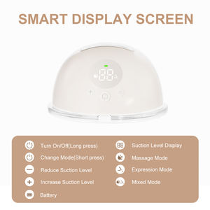 เครื่องปั๊มนมแบบพกพา OEM ใช้งานง่าย สะดวกสบาย ใช้พลังงานไฟฟ้า ชาร์จผ่าน USB แบตเตอรี่ 1200mAh สำหรับให้นมลูก เสียงเบา ปลอดสาร BPA ผลิตจากซิลิโคน - Product Image 5