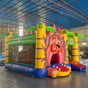 Combo Inflable <span class=keywords><strong>de</strong></span> Tobogán y Brincolín <span class=keywords><strong>con</strong></span> Diseño <span class=keywords><strong>de</strong></span> Boca <span class=keywords><strong>de</strong></span> León, Castillo Hinchable Popular <span class=keywords><strong>con</strong></span> Tobogán, Castillo Hinchable Comercial <span class=keywords><strong>con</strong></span> Diseño <span class=keywords><strong>de</strong></span> Animal Adorable - Product Image 3