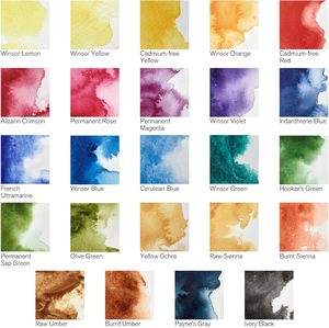 Juego de Pinturas de Acuarela Profesionales <span class=keywords><strong>Winsor</strong></span> & <span class=keywords><strong>Newton</strong></span> de 24 Medias Tarrinas con Caja Metálica Ligera - Product Image 2
