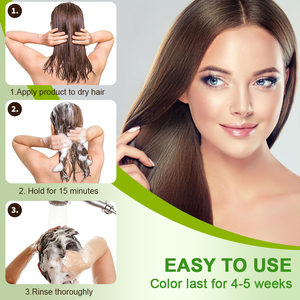 Shampoo colorant capillaire semi-permanent gris à noir 500 ml, vente en gros - Product Image 6