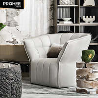 Ensemble de canapé en cuir blanc, maison italienne moderne pour salon, Design de meubles