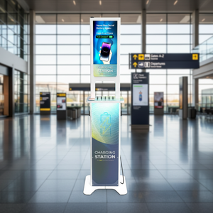 Station de recharge rapide <span class=keywords><strong>pour</strong></span> téléphone Y2 Power AXI avec écran publicitaire Android de 21,5 pouces double face, facile à changer, kiosque de recharge <span class=keywords><strong>pour</strong></span> téléphone - Product Image 1