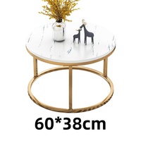 Table basse ronde de style nordique en FRP, table basse de salon, argent, luxe léger, combinaison de résine époxy