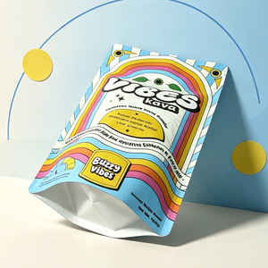 Custom Logo Matte High Barrier Resealable Snack Mylar Pouch Stand Up Zipper Herbal Powder Packaging Pouch - Product Image 2