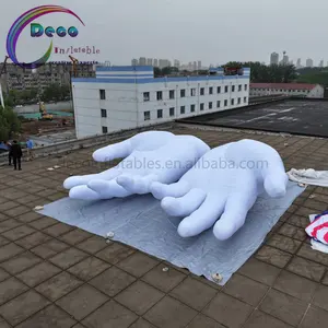 Diskon besar telapak tangan putih tiup untuk dekorasi acara