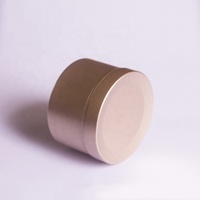 Barattolo in Alluminio Rotondo Oro Rosa da 50ml 50g per Candele con Coperchio Scorrevole