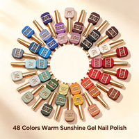 Kit de vernis à ongles en gel Moonlight Vegan Hema Free Eco-Friendly 48 couleurs Warm Sunshine, OEM ODM Private Label, créateur français