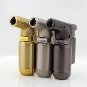Full metal elbow straight into the windproof lighter Electroplating set small torch lighter