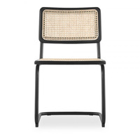 Vente en gros Chaises Cesca modernes en rotin naturel Salle à manger Pieds en métal en porte-à-faux Échantillon gratuit Chaises pour entrée d'appartement Bureau à domicile Bar