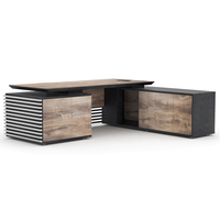 Mobilier de bureau en mélamine de style loft industriel design en acier inoxydable escritorio bureau design italien table de direction