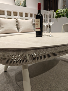 Ensemble <span class=keywords><strong>de</strong></span> canapés en corde <span class=keywords><strong>de</strong></span> luxe pour <span class=keywords><strong>jardin</strong></span> extérieur, cinq <span class=keywords><strong>places</strong></span>, imperméable, design moderne, pour villa, salon, balcon, hôtel - Product Image 6