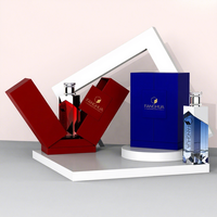 Bouteille de sérum vide Iceberg à fond unique de haute qualité pour bouteille de parfum avec dégradé de couleur et de logo personnalisés