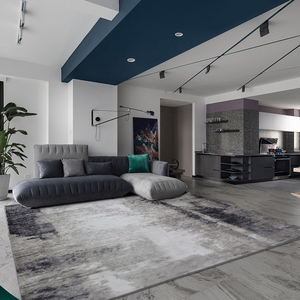 Chất lượng cao tối màu xám màu Thảm sang trọng tùy chỉnh in Thảm hiện đại phòng khách trừu tượng thảm - Product Image 3