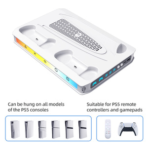 RGB Ultra-Thin <strong>Stand</strong> Cooling Station for PS5/PS5 Slim/PS5Pro Disc Digital Console Charging <strong>Stand</strong> Charging Ps5 <strong>Controller</strong> Charger - Product Image 1