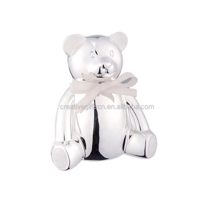 Tirelire en métal argenté au design mignon en forme <span class=keywords><strong>d</strong></span>'animal (éléphant, ours en peluche, cochon) pour la <span class=keywords><strong>d</strong></span>écoration intérieure - Product Image 2
