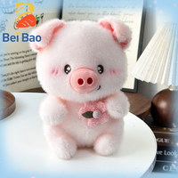Prix d'usine, design personnalisé, peluche cochon rose de dessin animé, jouets en coton rembourrés, adorables poupées animales pour enfants en stock